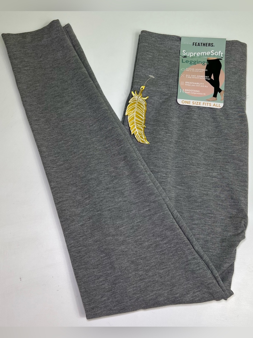 Feathers maternity SupremeSoft leggings charcoal gray OS NWT